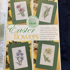 Flower cards lily of the valley tulip bluebell Cross Stitch Chart