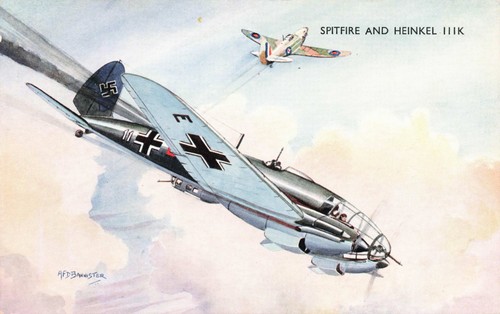 Ww2 spitfire and heinkel - and, he