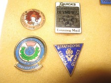 4 RARE OLD SPECIAL OLYMPIC GAMES METAL PIN BADGES
