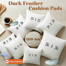 Duck Feather Cushion Pads Inners Inserts Fillers 16 18 20 22 24 26 Plump Support