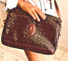 POLLINI Leather Cross body shoulder bag BLACK/TAN Long strap vintage RRP £499