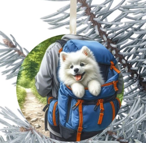 Samoyed dog hanging bauble - samoyed,