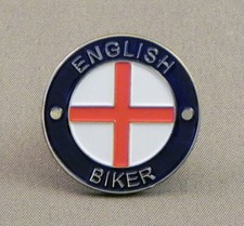 ENGLISH BIKER ENAMEL PIN BADGE - NEW 