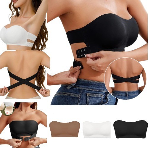 Women strapless push bra - strapless,