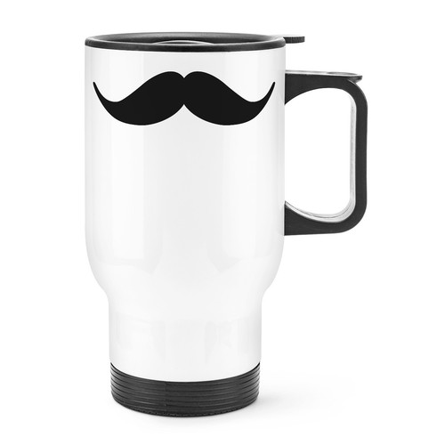 Handlebar moustache travel mug - handlebar,