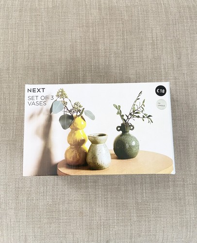 Next green ceramic vase set - green,