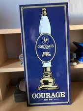 OLD COURAGE “BEST BITTER” ENAMEL ADVERTISING SIGN. 15”x 7”. EXCELLENT CONDITION.