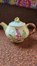 Carlton Ware England Handpainted floral Foxglove small Teapot c.1930s Vintage