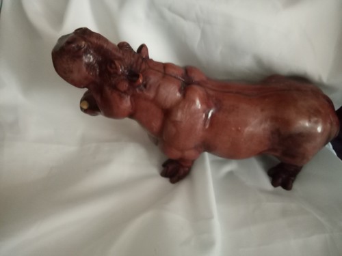 Vintage hippo figurine 300mm - figurine,