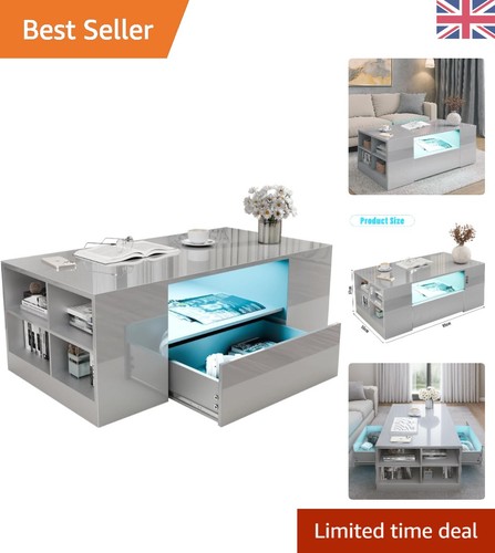 High gloss rectangular - high, coffee