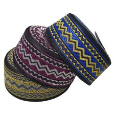 Muslim Men Embroidered Prayer Cap Saudi Round Edge Flat Top Ethnic Headgear