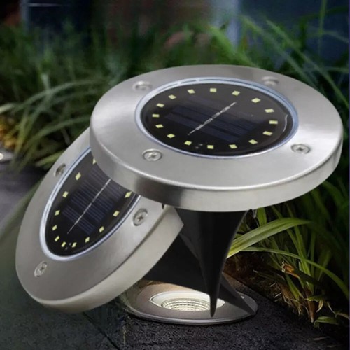 Stainless steel solar led - steel,