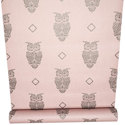 Pink glitter owl - glitter, wallpaper