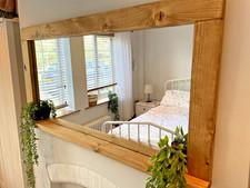 Handmade wooden mirror perfect