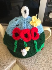 Hand knitted poppy - ,