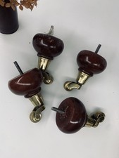 4 Vintage Dark Wooden