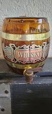Retro Vintage Amber Glass Barrel Keg Whisky