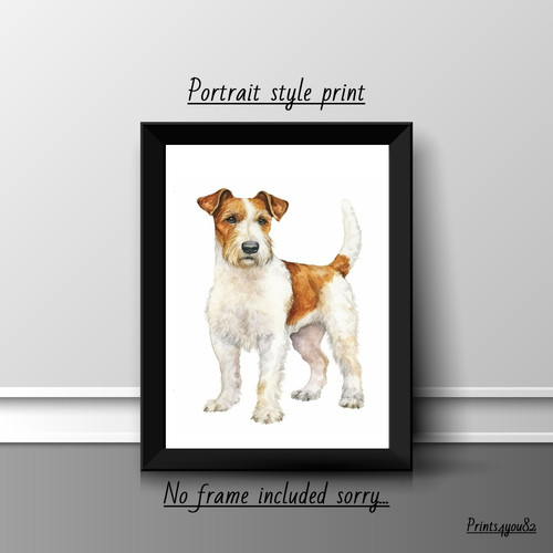 Fox terrier picture print - fox,