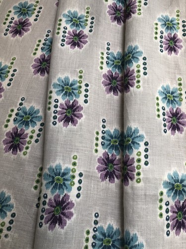 Daisy floral fabric metre - by,
