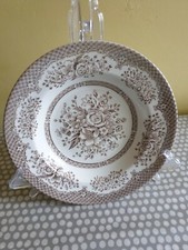 Wood & Sons Brown Floral Pattern Dinner Plate 