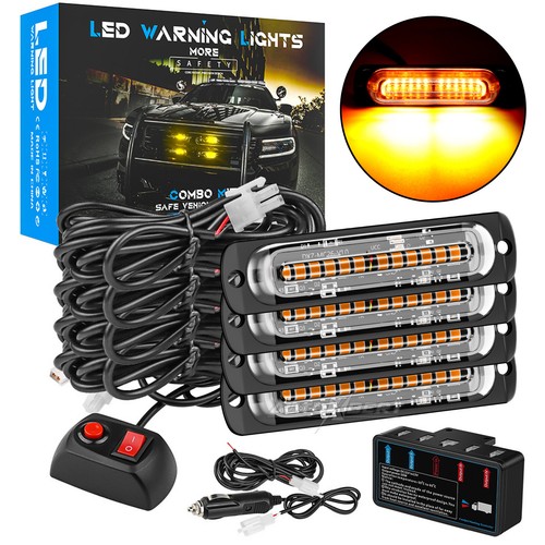 12led amber recovery strobe - 4x,