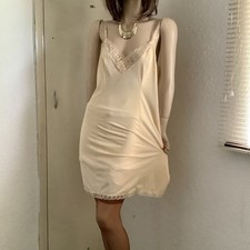 Apricot Ultron Nylon By Monsanto Lace Full Slip Petticoat