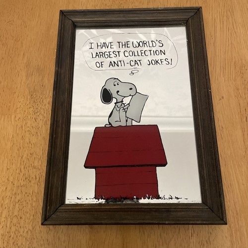 Vintage framed snoopy - vintage, mirror