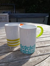 2 X Starbucks Coffee Mugs Cups Limited Edition Set 2016 Colour Handles 