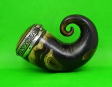 Georgian Scottish Snuff Mull silver mount maker mark P.A Glasgow, thistle Design