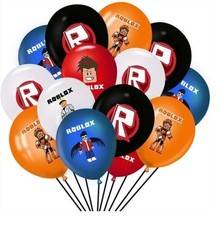 Roblox balloons boys gaming theme foil birthday banner card party decorations