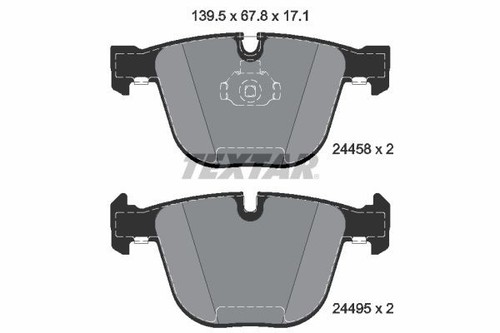 Textar 2445801 rear brake - 2445801, pad