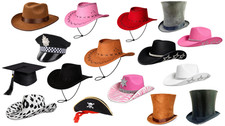 FANCY DRESS HATS COWBOY PIRATE