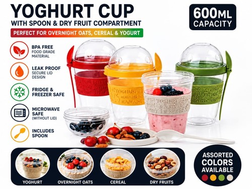 600ml yoghurt pot spoon - to,