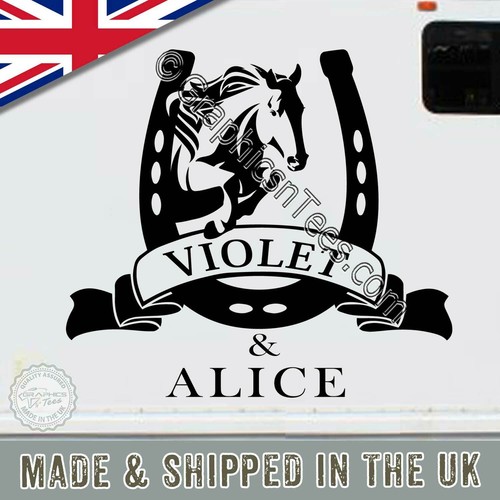 Personalised horsebox stickers - personalised,