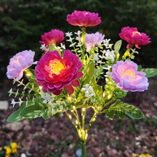 2PCS LED Solar Power Lotus