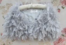 Grey FEATHER Bridal Jacket
