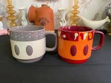Pair of Disney MICKEY MOUSE MEMORIES Stackable Mugs 7/12 & 11/12 VGC