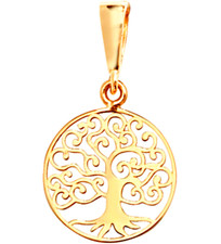 9ct gold pendant necklace tree