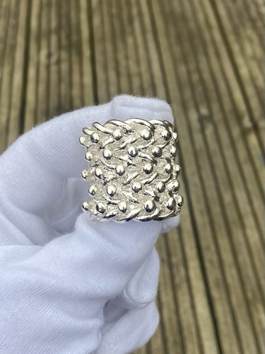 Silver row keeper ring mens - silver,