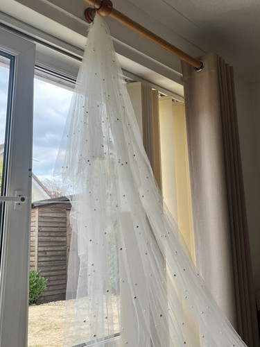 Long pearl embellished wedding - long,
