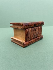 Thuya Wood Puzzle Box With Hidden Key And Lock Secret Compartment