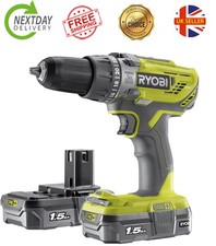RYOBI 18 V ONE plus Cordless Combi Drill Starter Kit,  2 X 1.5 Ah Batteries