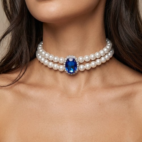 Retro vintage style faux - style, pearl