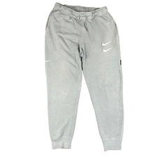Nike Double Swoosh Grey Slim Fit Mens Joggers Sweatpants - Size S