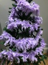 White Pink...Feather Boa Christmas Tree Decoration Strip Xmas  Ribbon Garland 2M