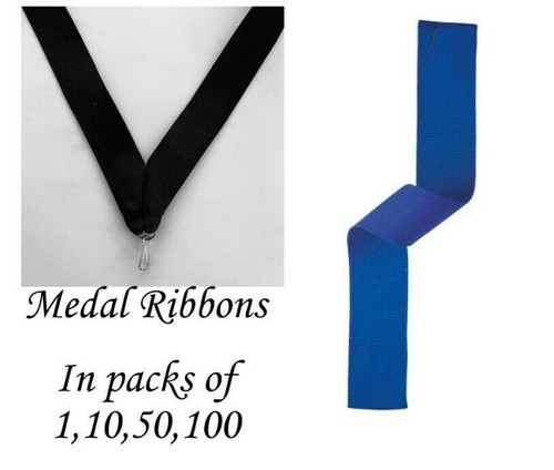 Blue medal ribbons with clip - blue,
