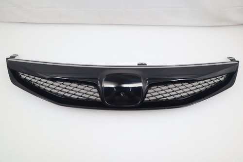 Gloss black front grille - black,