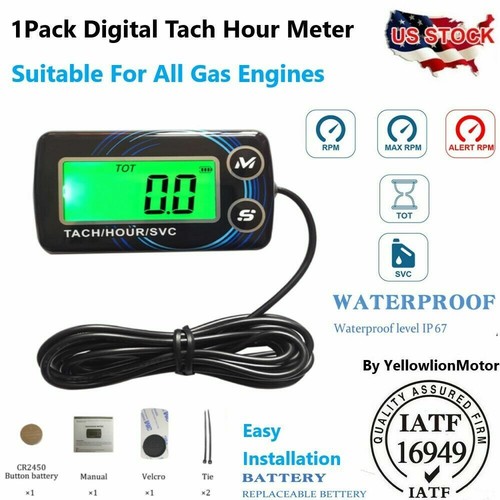 Digital tachometer tach hour - tachometer,