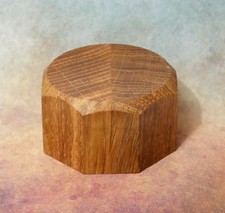 Oak Octagonal Display Plinth /