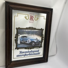 Vintage/Retro Rolls Royce Advertising Mirror - Garage man cave Home Bar Decor